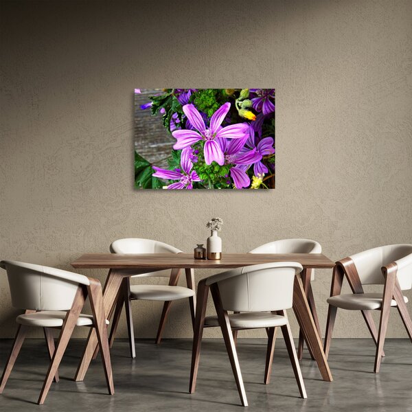 Staklena slika - livadsko cvijeće (70x50 cm)