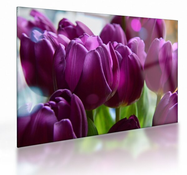 Staklena slika tulipana (70x50 cm)