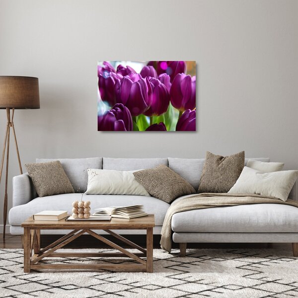 Staklena slika tulipana (70x50 cm)