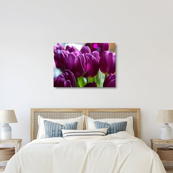 Staklena slika tulipana (70x50 cm)
