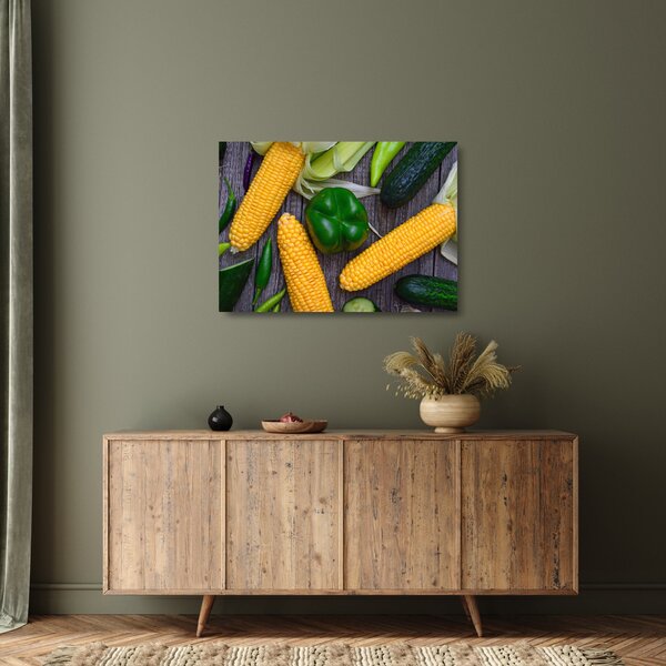 Staklena slika povrća (70x50 cm)