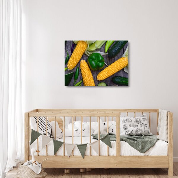 Staklena slika povrća (70x50 cm)