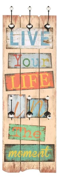 Zidna vješalica za kapute sa 6 kuka LIVE LIFE 120 x 40 cm - Live Life 1 Live Life