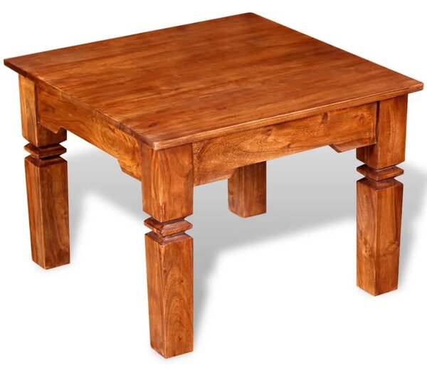Stolić za kavu od masivnog drva 60 x 60 x 45 cm - Tamno smeđa 1 60 cm Tamno smeđa