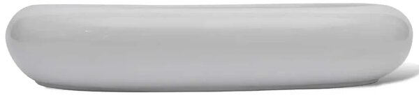 Lavabo - Umivaonik s miješalicom keramički ovalni bijeli - 630 x 420 x 120 mm 630 x 420 x 120 mm