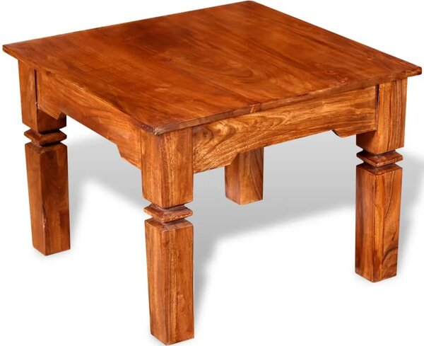 Stolić za kavu od masivnog drva 60 x 60 x 45 cm - Tamno smeđa 1 60 cm Tamno smeđa