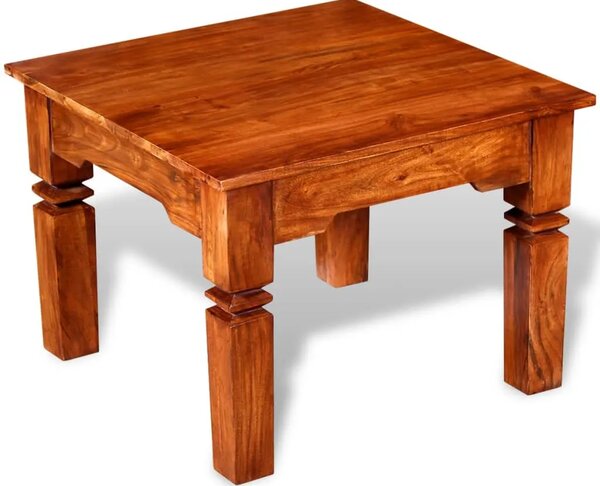 Stolić za kavu od masivnog drva 60 x 60 x 45 cm - Tamno smeđa 1 60 cm Tamno smeđa