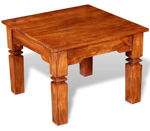 Stolić za kavu od masivnog drva 60 x 60 x 45 cm - Tamno smeđa 1 60 cm Tamno smeđa