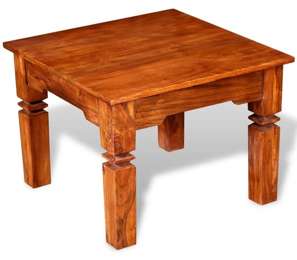 Stolić za kavu od masivnog drva 60 x 60 x 45 cm - Tamno smeđa 1 60 cm Tamno smeđa
