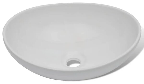 Lavabo - Umivaonik s miješalicom keramički ovalni bijeli - 400 x 330 x 135 mm 400 x 330 x 135 mm