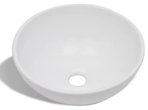 Lavabo - Umivaonik s miješalicom keramički okrugli bijeli - 325 x 140 mm 325 x 140 mm