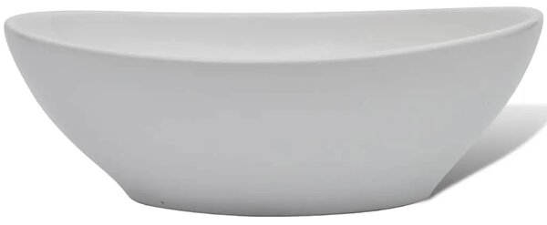 Lavabo - Umivaonik s miješalicom keramički ovalni bijeli - 400 x 330 x 135 mm 400 x 330 x 135 mm
