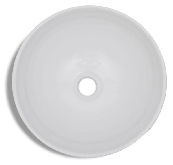 Lavabo - Umivaonik s miješalicom keramički okrugli bijeli - 325 x 140 mm 325 x 140 mm
