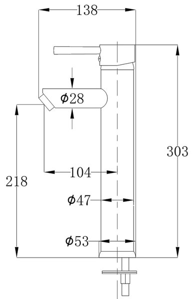 Lavabo - Umivaonik s miješalicom keramički okrugli bijeli - 325 x 140 mm 325 x 140 mm