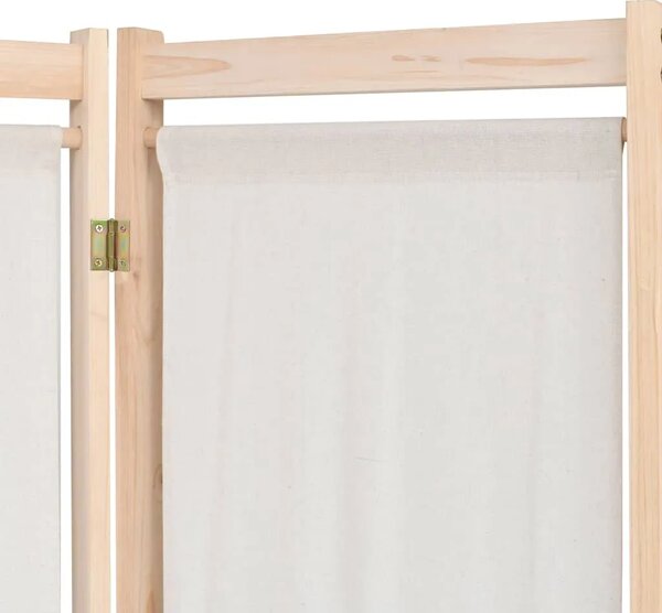 Paravan - Sobna pregrada s 5 panela od tkanine 200 x 170 x 4 cm krem - Krema 5 1 Krema