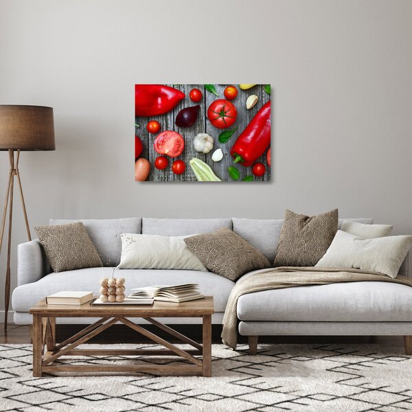Staklena slika povrća (70x50 cm)