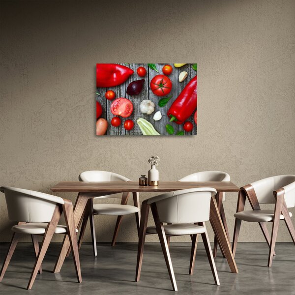 Staklena slika povrća (70x50 cm)