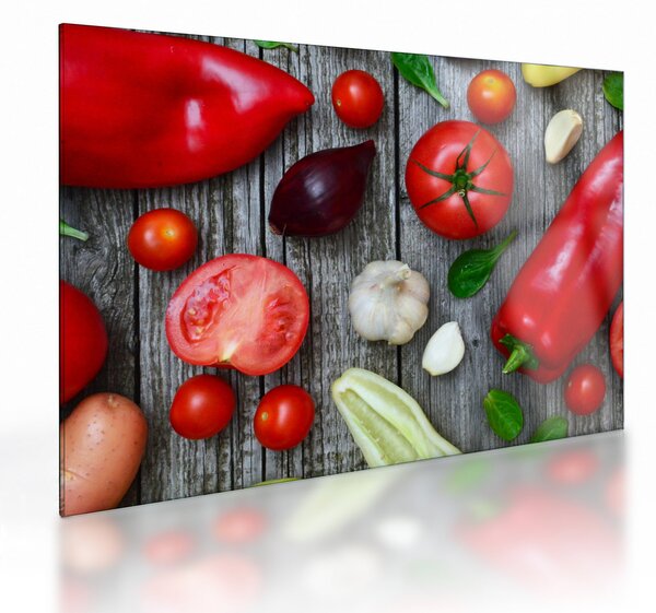 Staklena slika povrća (70x50 cm)