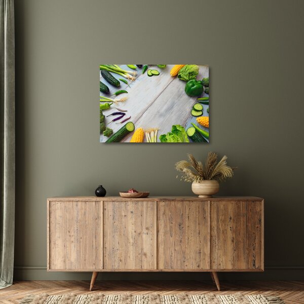 Staklena slika povrća (70x50 cm)