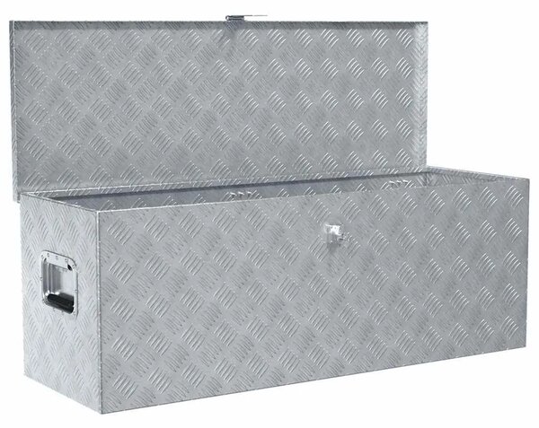Aluminijska kutija 110 5 x 38 5 x 40 cm srebrna - Srebrno 110.5 x 38.5 x 40 cm 1 1
