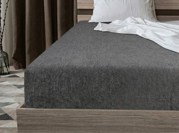 Frotirna plahta EXCLUSIVE tamno siva 90 x 200 cm