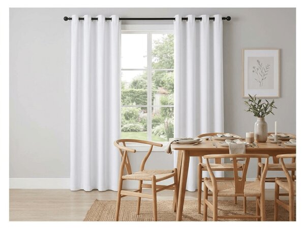 Bijela zavjesa OXFORD 140x270 cm Sistem za vješanje: Traka za nabiranje
