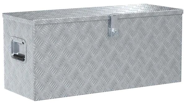 Aluminijska kutija 90 5 x 35 x 40 cm srebrna - Srebrno 90.5 x 35 x 40 cm 1 1