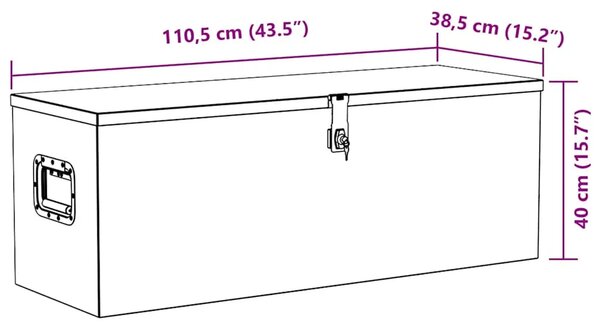 Aluminijska kutija 110 5 x 38 5 x 40 cm srebrna - Srebrno 110.5 x 38.5 x 40 cm 1 1