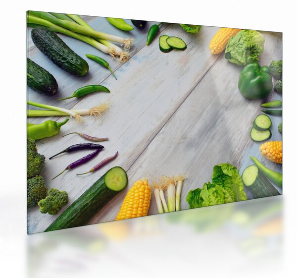 Staklena slika povrća (70x50 cm)