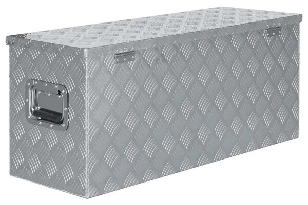 Aluminijska kutija 90 5 x 35 x 40 cm srebrna - Srebrno 90.5 x 35 x 40 cm 1 1