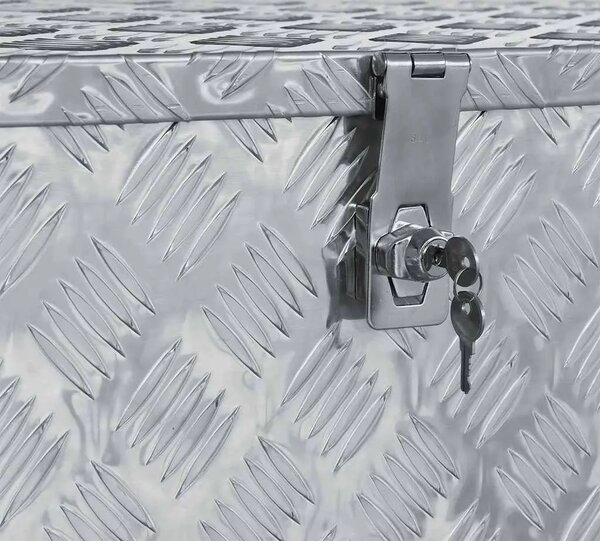 Aluminijska kutija 110 5 x 38 5 x 40 cm srebrna - Srebrno 110.5 x 38.5 x 40 cm 1 1