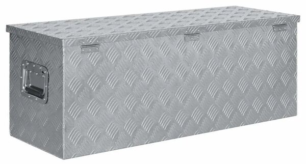 Aluminijska kutija 110 5 x 38 5 x 40 cm srebrna - Srebrno 110.5 x 38.5 x 40 cm 1 1