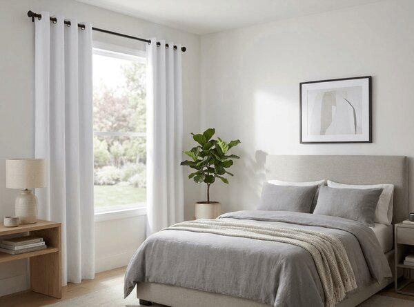 Bijela zavjesa OXFORD 140x270 cm Sistem za vješanje: Traka za nabiranje