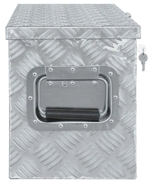 Aluminijska kutija 80 x 30 x 35 cm srebrna - Srebrno 80 x 30 x 35 cm 1 1