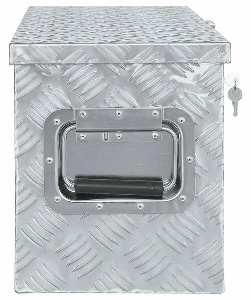 Aluminijska kutija 76 5 x 26 5 x 33 cm srebrna - Srebrno 76.5 x 26.5 x 33 cm 1 1