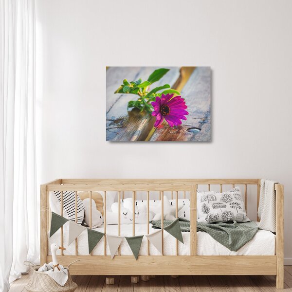 Staklena slika rezanog cvijeta (70x50 cm)