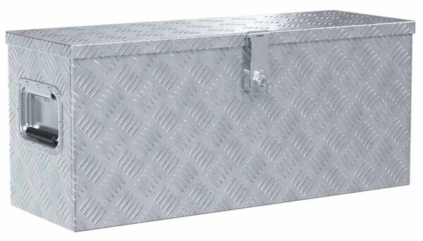 Aluminijska kutija 76 5 x 26 5 x 33 cm srebrna - Srebrno 76.5 x 26.5 x 33 cm 1 1