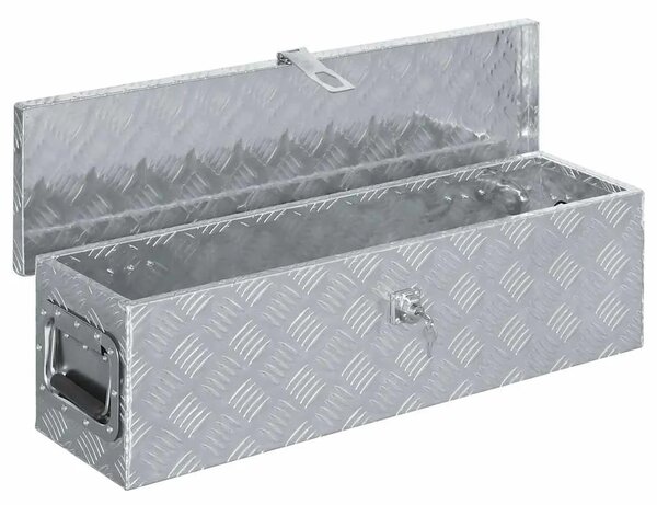 Aluminijska kutija 80 5 x 22 x 22 cm srebrna - Srebrno 80.5 x 22 x 22 cm 1 1