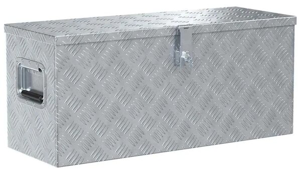 Aluminijska kutija 80 x 30 x 35 cm srebrna - Srebrno 80 x 30 x 35 cm 1 1
