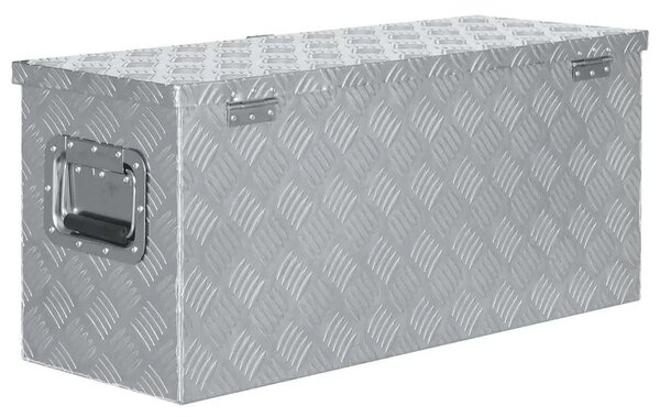 Aluminijska kutija 80 x 30 x 35 cm srebrna - Srebrno 80 x 30 x 35 cm 1 1