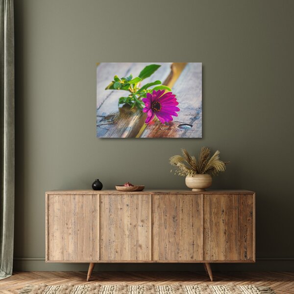 Staklena slika rezanog cvijeta (70x50 cm)