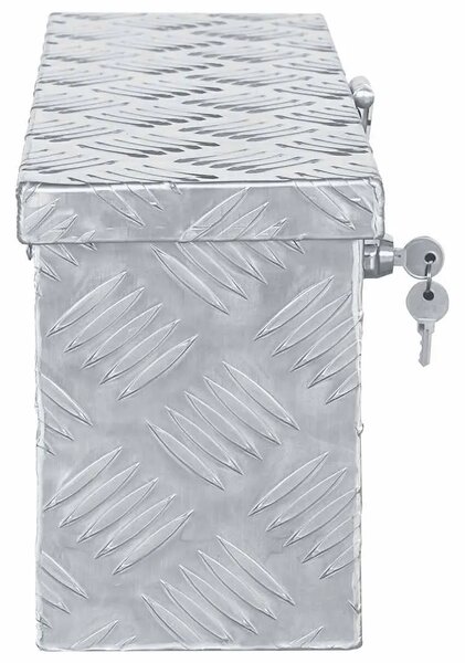Aluminijska kutija 48 5 x 14 x 20 cm srebrna - Srebrno 48.5 x 14 x 20 cm 1 1