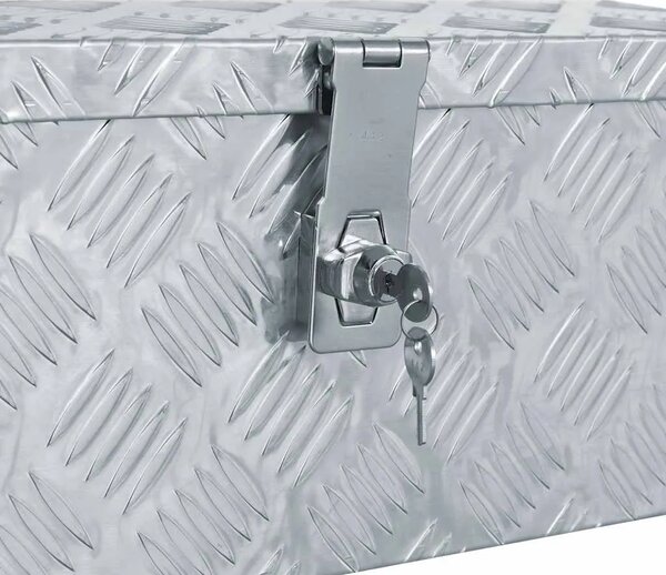 Aluminijska kutija 48 5 x 14 x 20 cm srebrna - Srebrno 48.5 x 14 x 20 cm 1 1