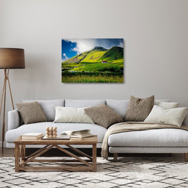 Staklena slika planinskog krajolika (70x50 cm)