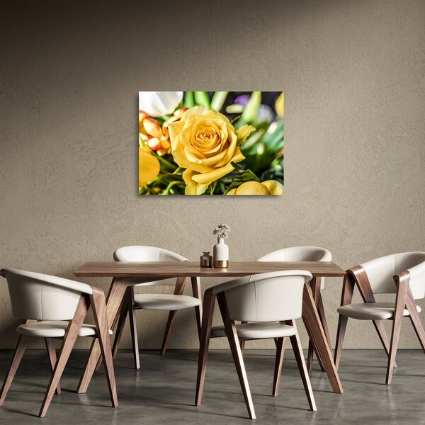 Staklena slika ruže (70x50 cm)
