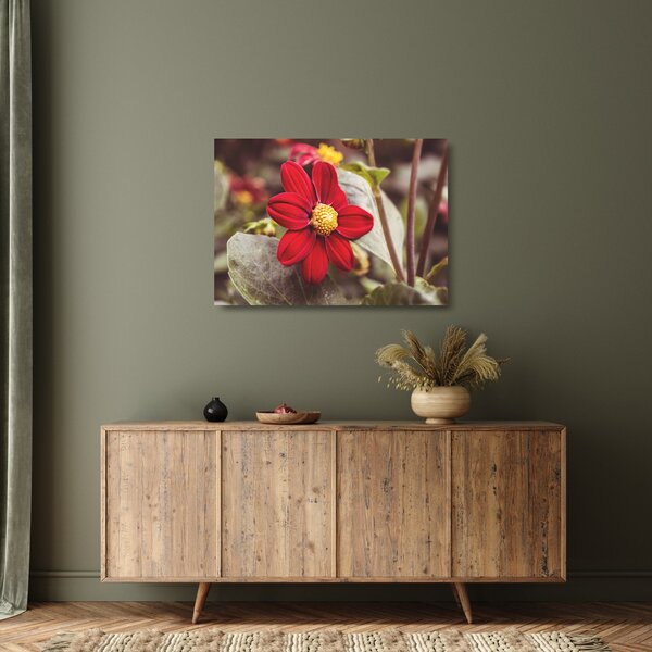 Staklena slika cvijeta (70x50 cm)