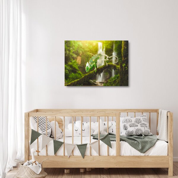 Staklena slika kameleona (70x50 cm)