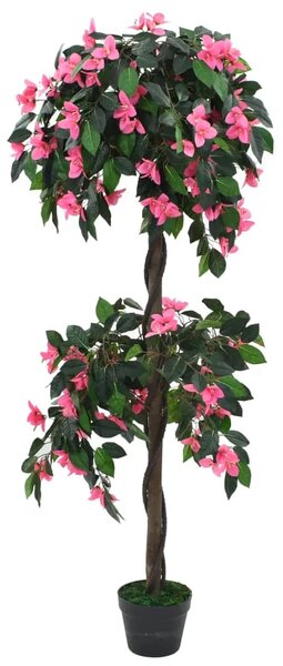 Umjetna Biljka Rododendron s Posudom 155 cm Zeleno-ružičasta - Ružičasta 1 rododendron / 155 cm Ružičasta