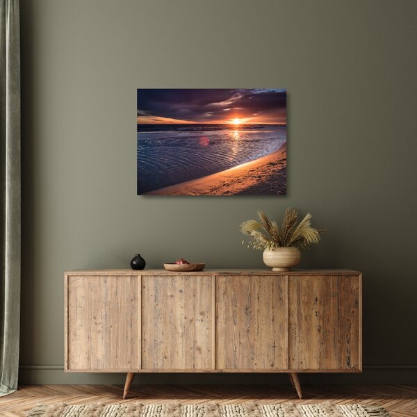 Staklena slika zalaska sunca (70x50 cm)