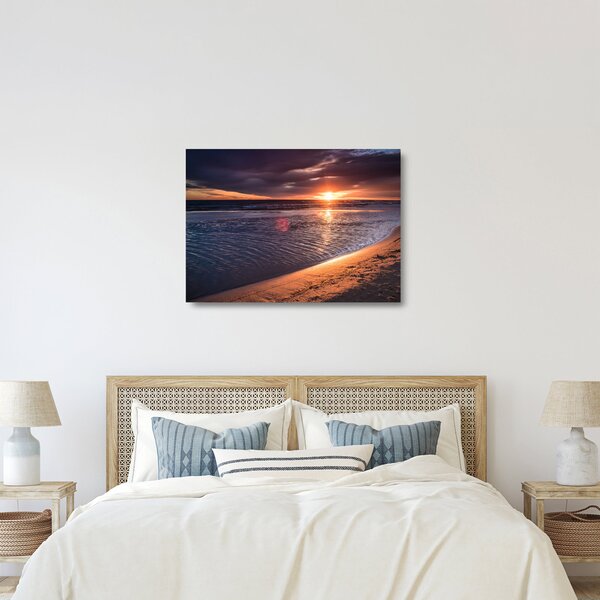 Staklena slika zalaska sunca (70x50 cm)